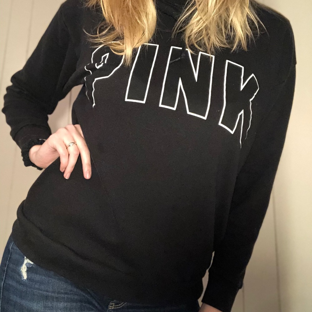 PINK black sweatshirt